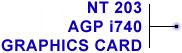 NT 203 AGP i740 Graphics Card