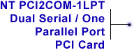 NT PCI2COM Parallel Port Card