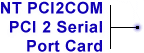 NT PCI2COM Parallel Port Card